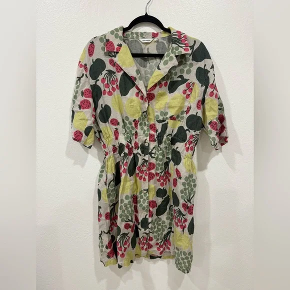 Marimekko Herkku Pieni Tori Linen Shirtdress in EU 40, US M - Picture 4 of 8